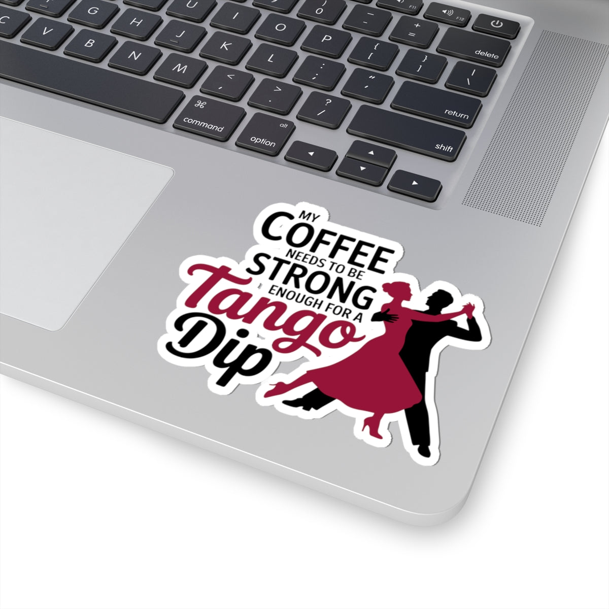 Ballroom Energy Sticker - Tango Strength Coffee Vinyl Decal for Dancers, Performance Enthusiasts