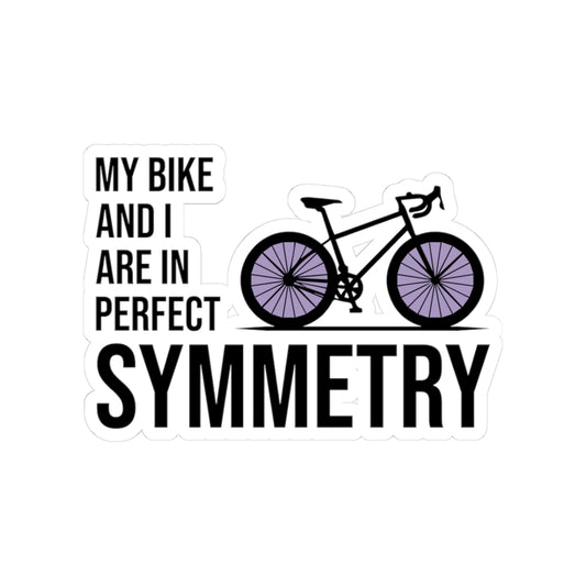 Perfect Symmetry Cycling Sticker - Pair Bike Balance Vinyl Decal for Artistic Duet Riders, Gymnastic Teams, Coach