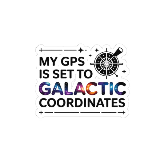 Galactic GPS Sticker - Celestial Navigation Vinyl Decal for Space Explorers & Astronomers