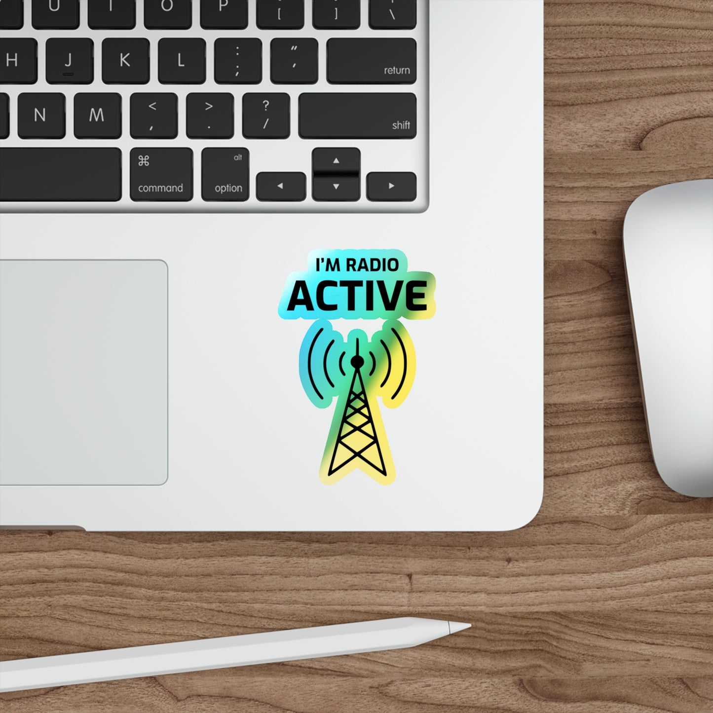 Amateur Ham Radio Operator Stickers Holographic Vinyl Decal - Morse Code & Shortwave for Radio Enthusiasts