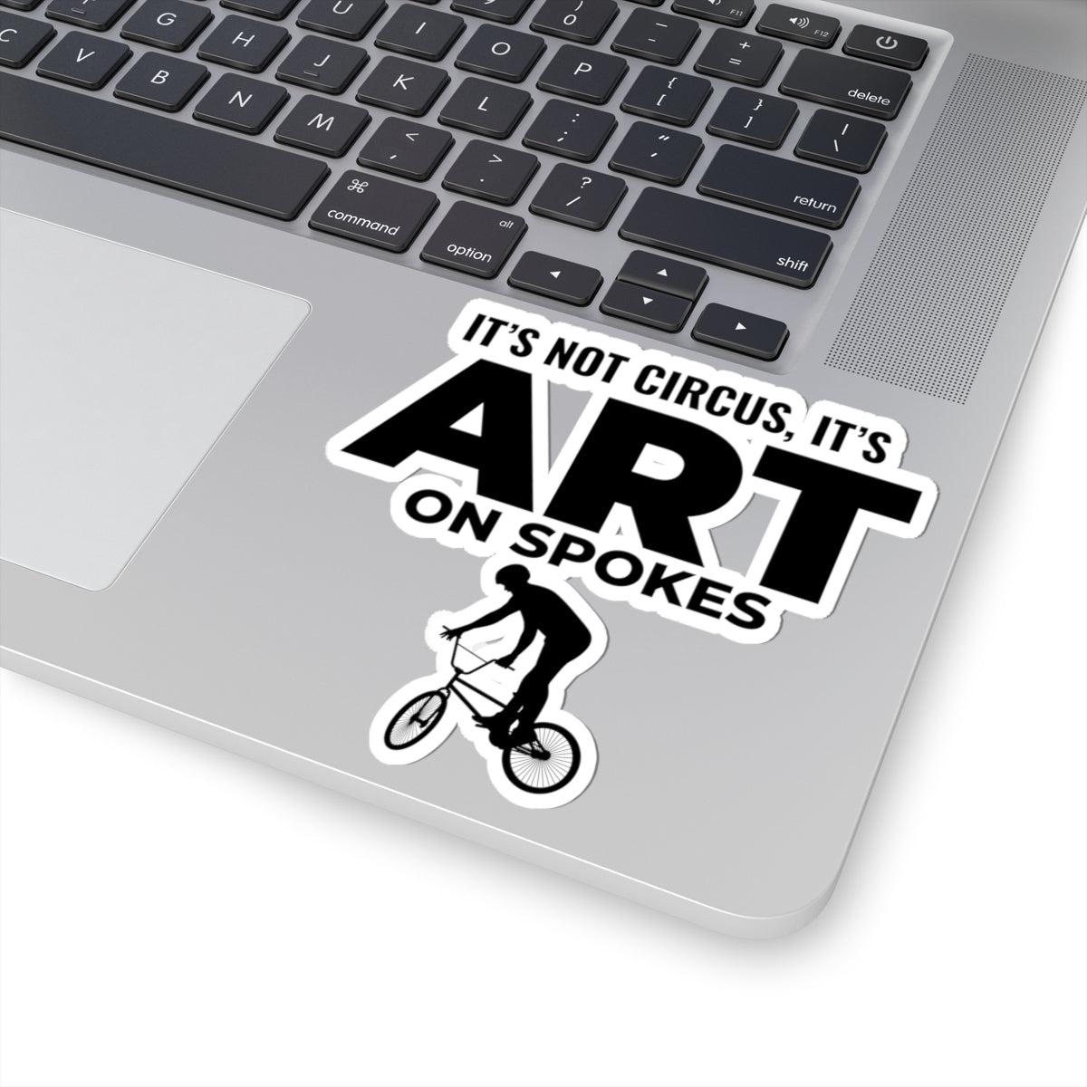 Art on Spokes Cycling Sticker - Bike Art Performance Vinyl Decal for Artistic Rhythmic Athletes, Studio Riders, Coach