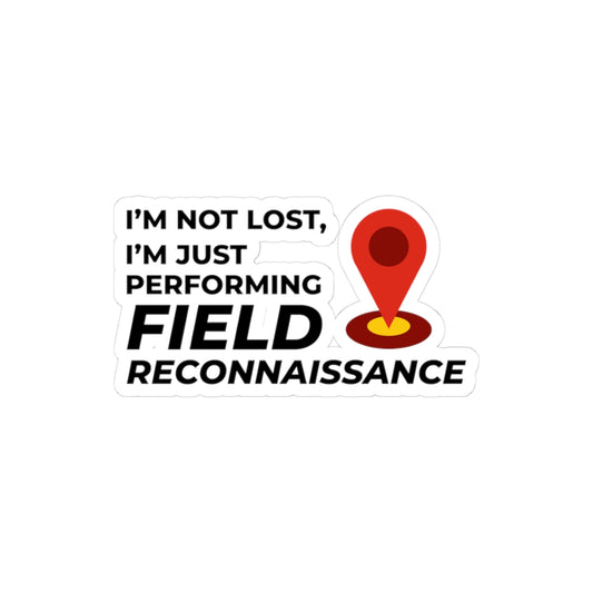 "Field Reconnaissance Sticker - Explorer Vinyl Decal for GIS Professionals & Adventurers"