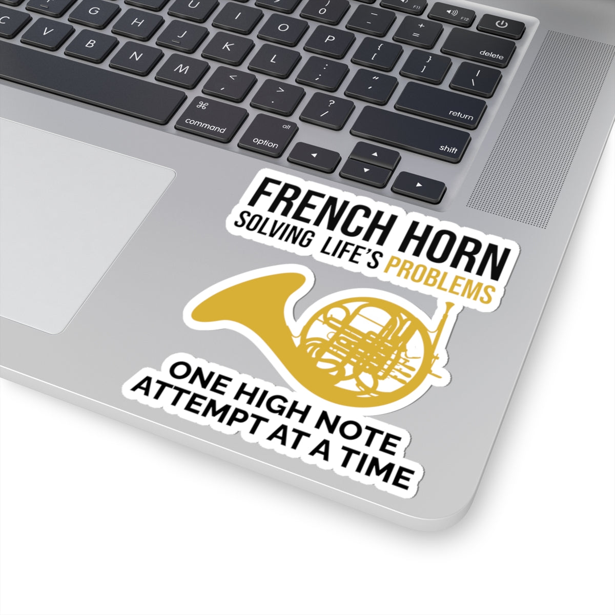 French Horn Therapy Sticker - High Note Problem Solving Vinyl Decal for Musicians