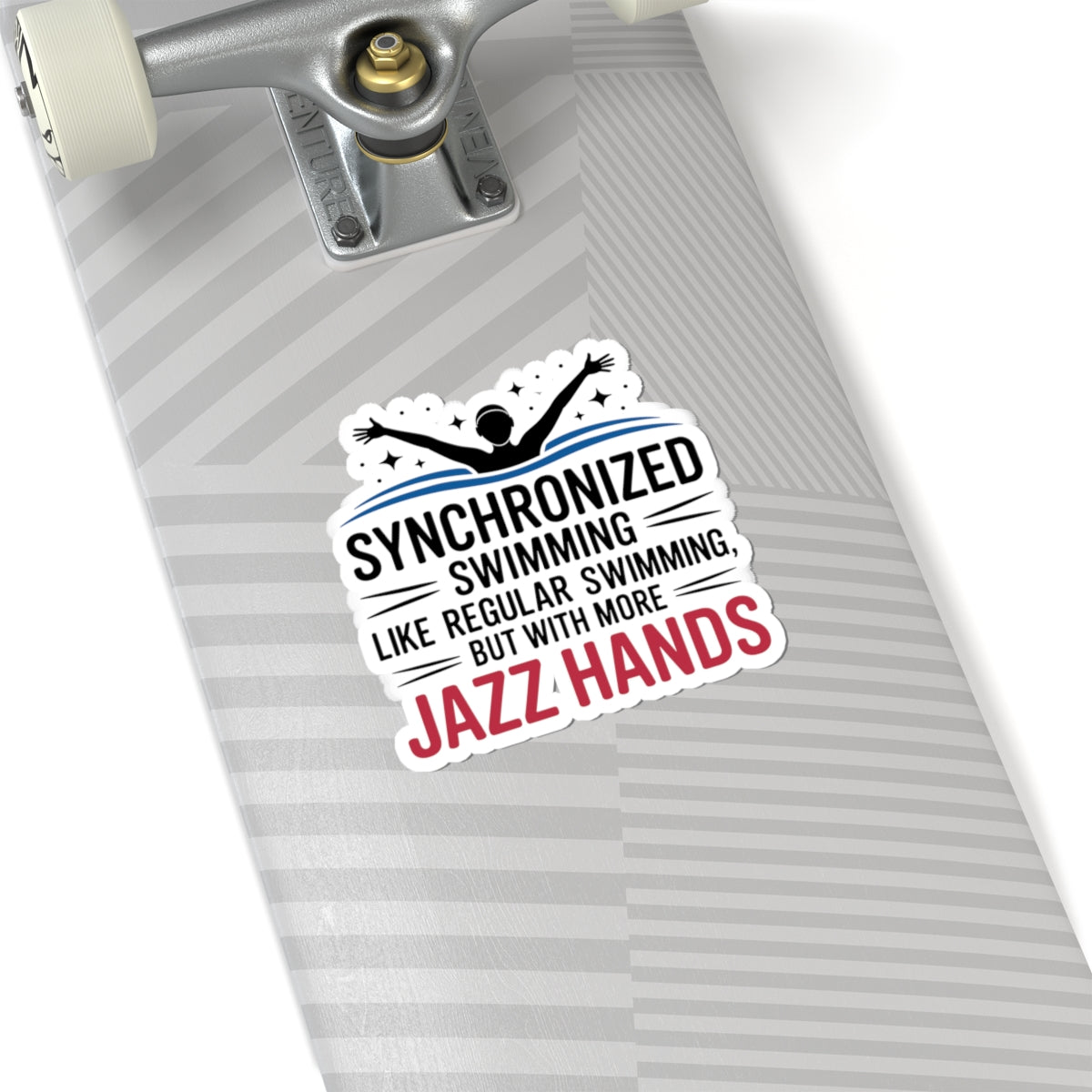 Funny Synchronized Swimming Sticker - 'More Jazz Hands' Vinyl Decal for Swim Teams