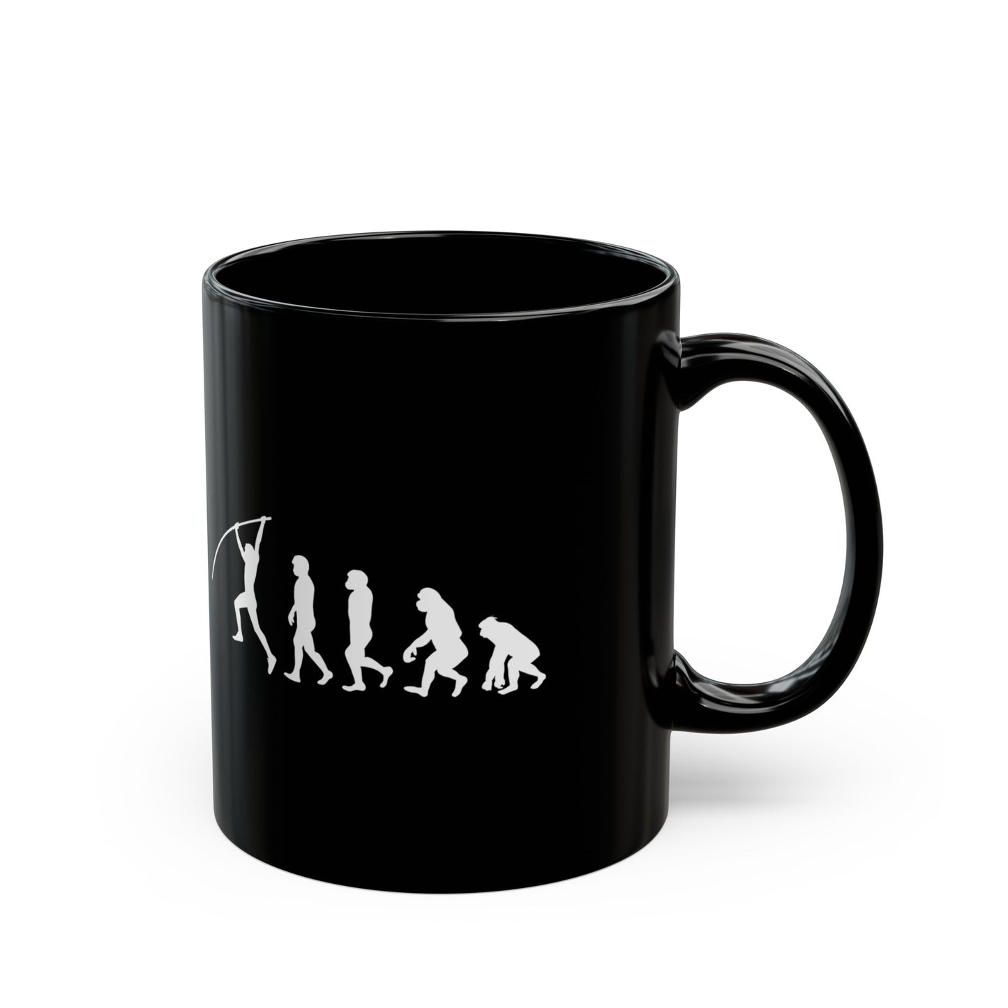 Pole Vault Mug Black – Technique Evolution Gift for Serious Athletes 11oz