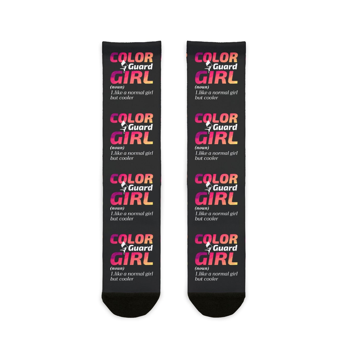 Color Guard Socks – Fun and Stylish Design for Girls & Young Performers