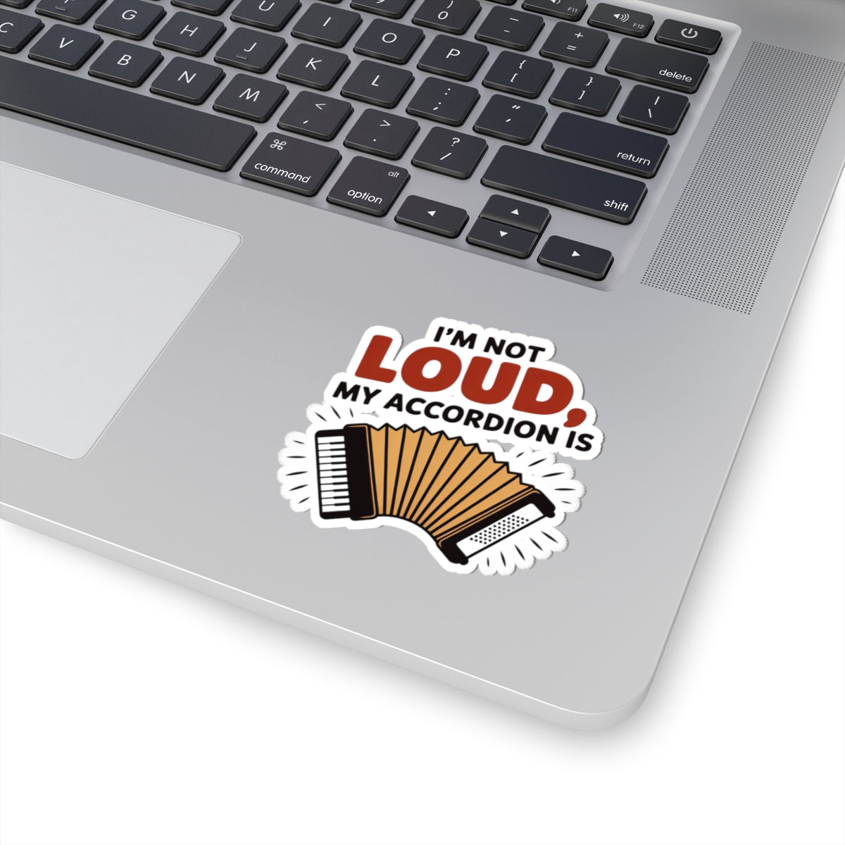 Accordion Sticker – Volume Denial Humor Decal for Squeezebox Players, Polka Band Members