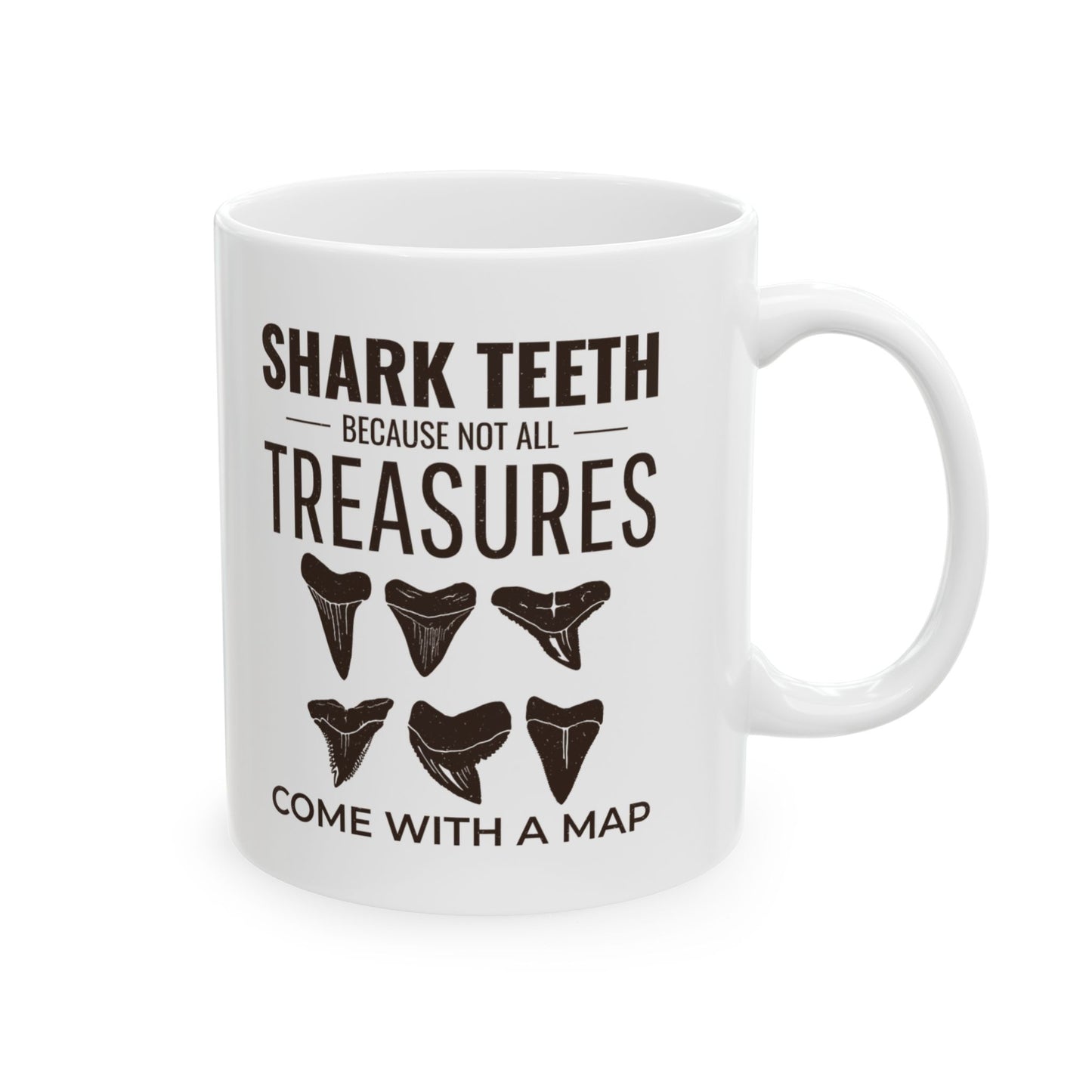 Shark Teeth Collector Mug – Fossil Hunter Gift, Paleontology & Beachcombing Enthusiast