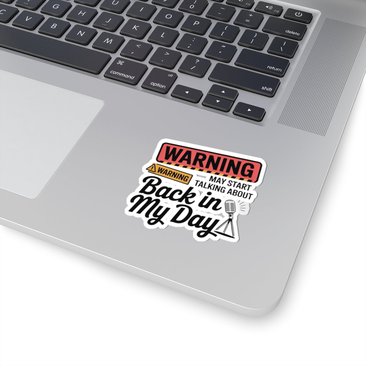Humorous Nostalgia Sticker - 'Back in My Day' Vinyl Decal for Generational Gag Gifts