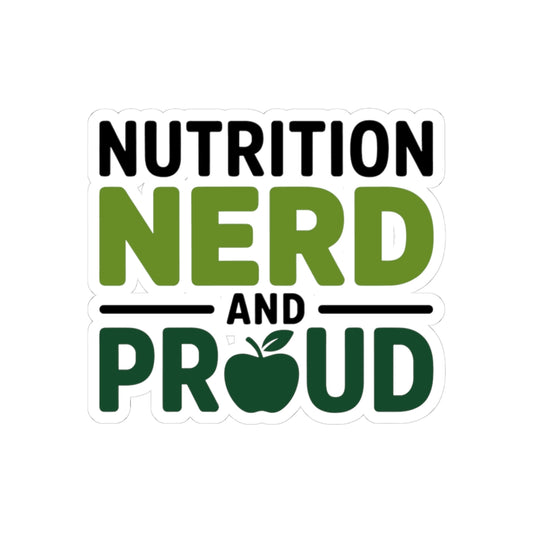 Nutrition Nerd Dietitian Sticker - Proud Professional Vinyl Decal for Registered Dietitians