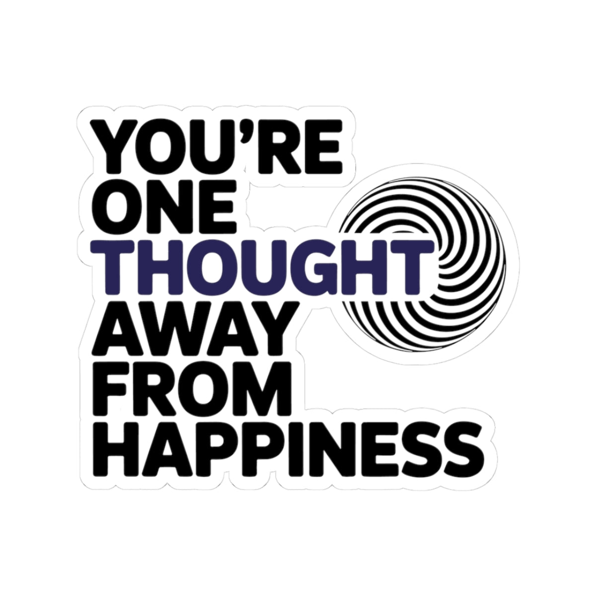Mindset Shift Decal - Happiness Vinyl Sticker for Hypnotherapists, Cognitive Change Coaches