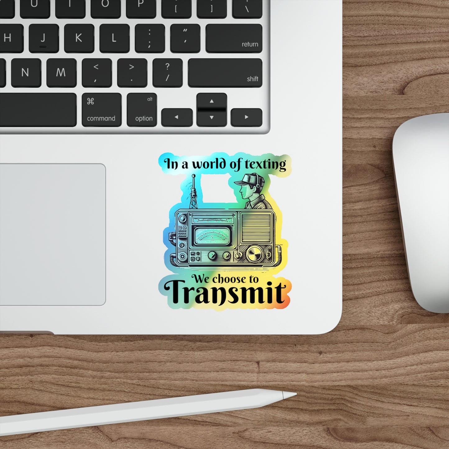 Amateur Ham Radio Operator Stickers Holographic Vinyl Decal - Analog Communicators & QSO Enthusiasts