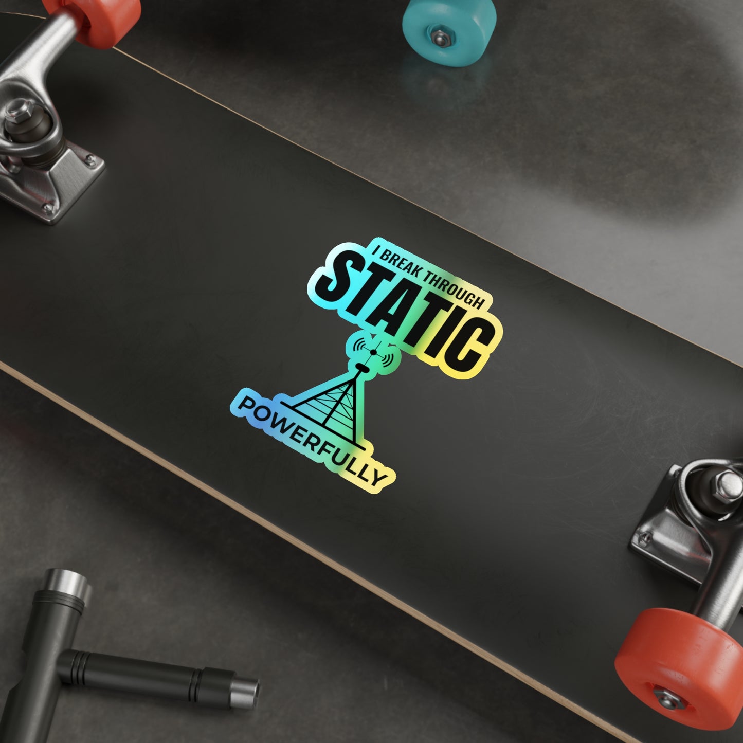 Amateur Ham Radio Operator Stickers Holographic Vinyl Decal - Clear Signals & Strong Transmissions