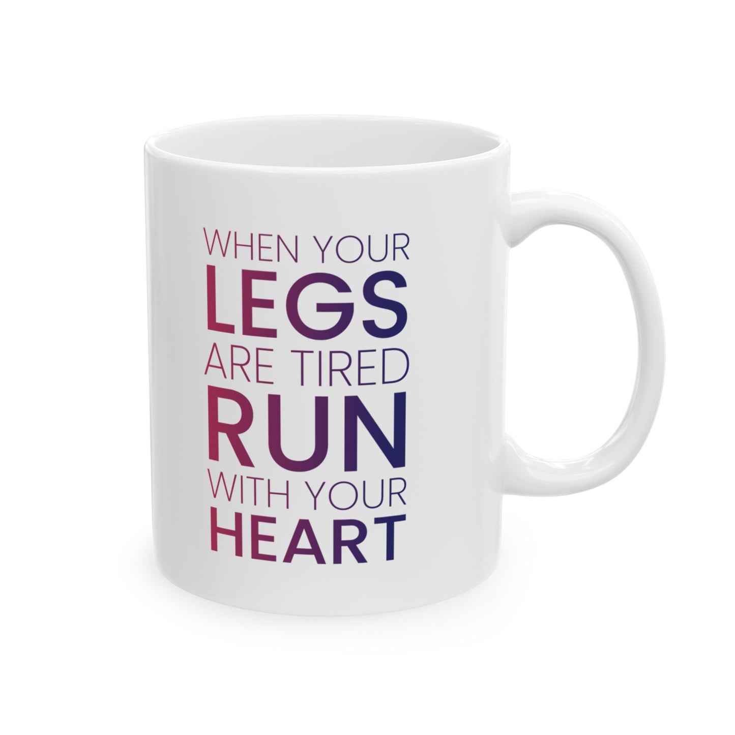 Running Mug - Gradient Runner Gift, Inspirational Quote, Fitness Motivation