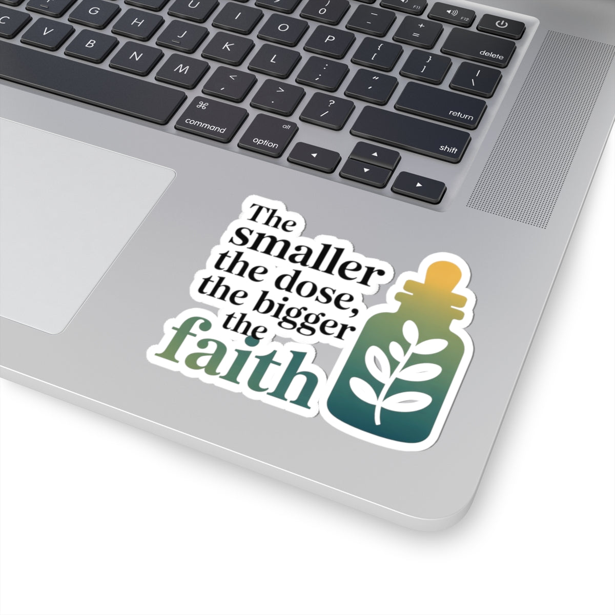 Homeopathy Paradox Sticker - Dose Faith Connection Vinyl Decal for Homeopaths, Natural Medicine Believers