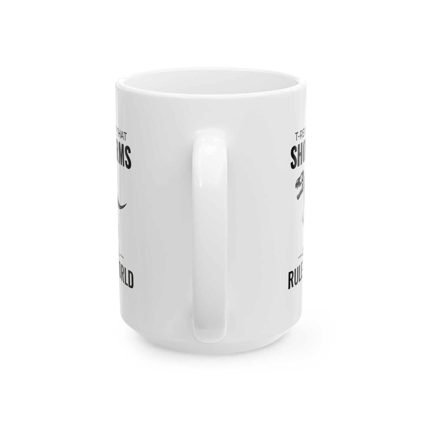 Dinosaur Fossil Mug for Paleontology Enthusiasts T-Rex Short Arms Design