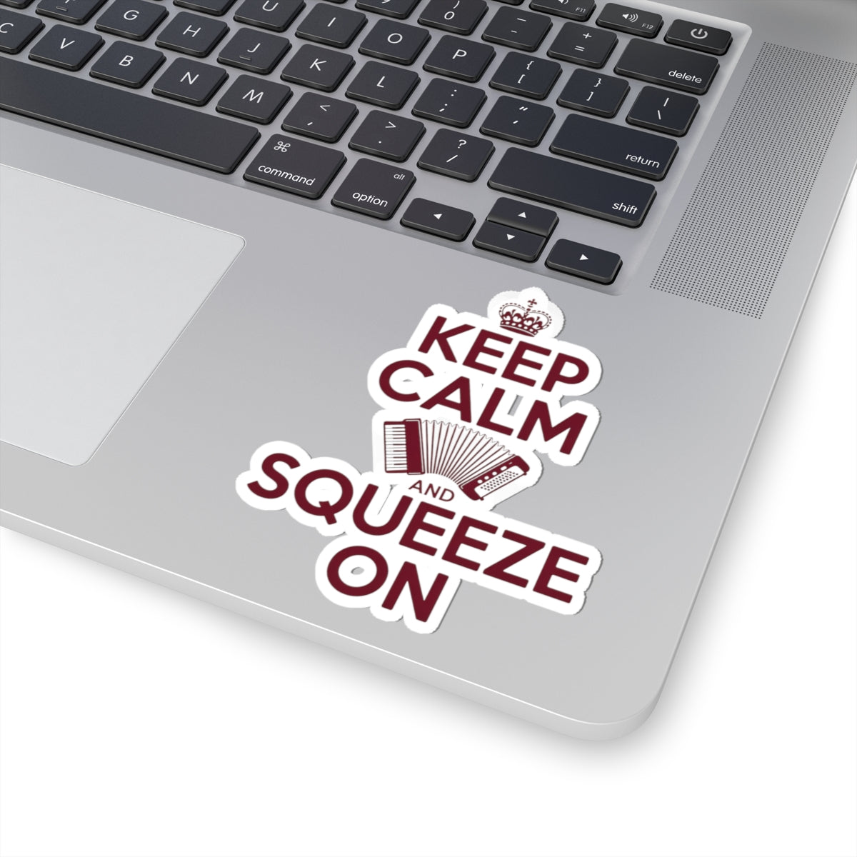 Accordion Player Sticker - Keep Calm Parody Quote Decal for Musicians, Polka Band Members, Squeezebox Enthusiasts