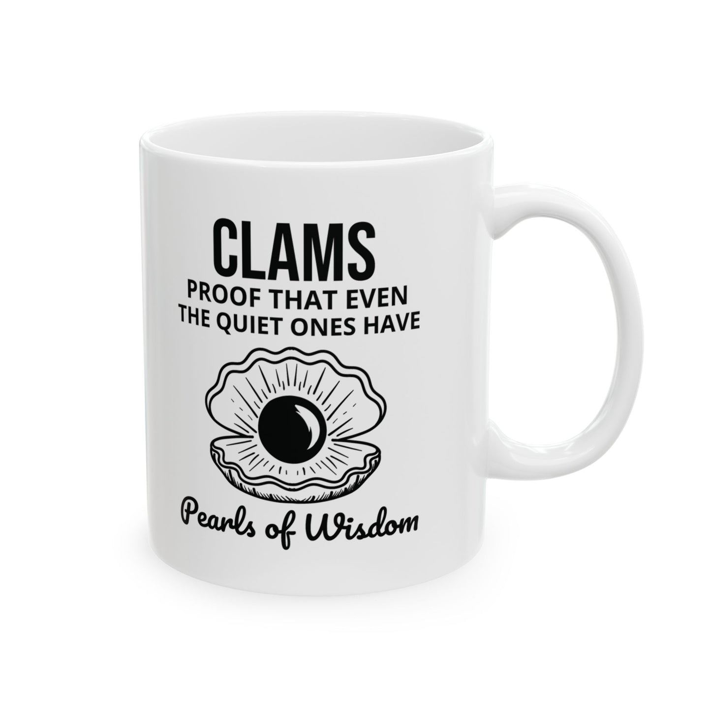 Quiet Strength Mug, Clam Wisdom, Inspirational Ocean Gift
