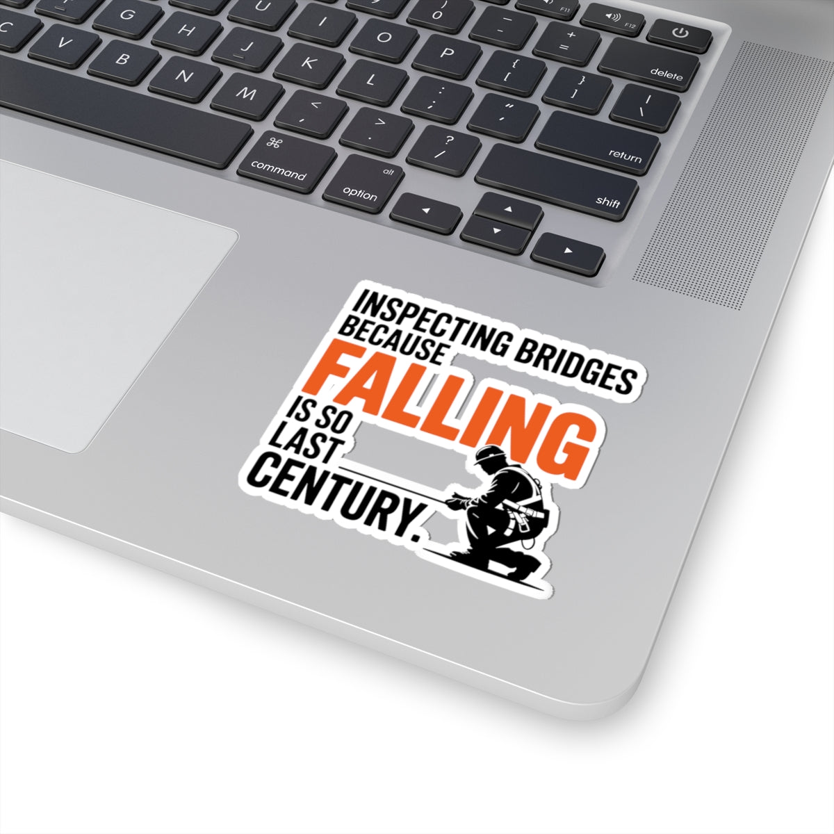 Bridge Inspector Sticker - Falling Outdated Vinyl Decal for Engineers & Techs