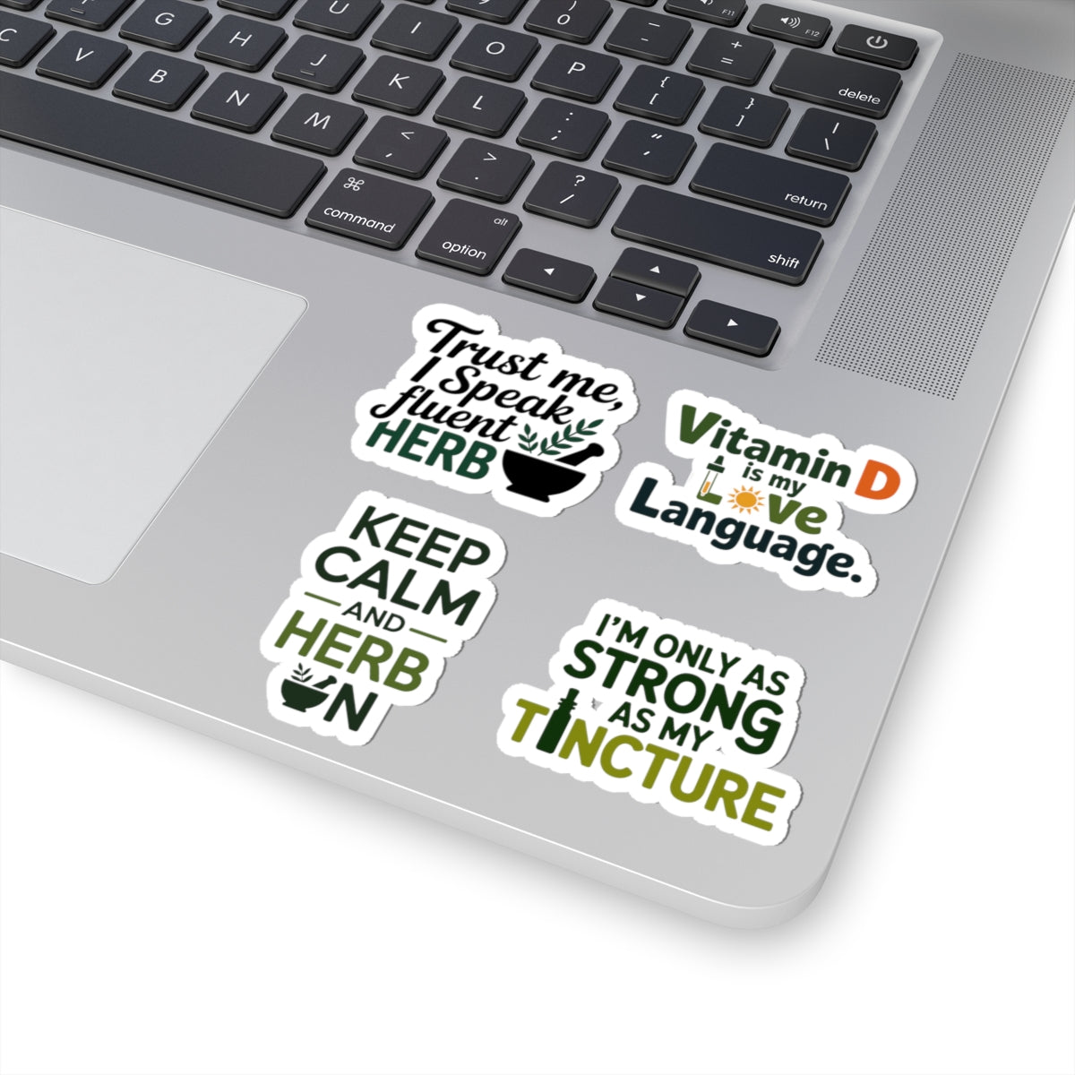 Naturopath Sticker Pack – 4 PCS Funny Fluent Herb Tincture Decals for Naturopaths Holistic Health Lovers