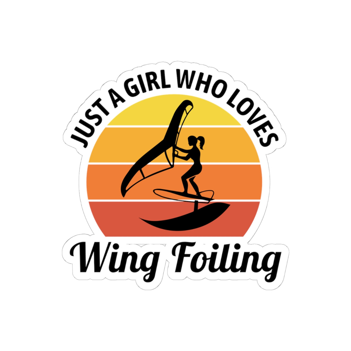 "Wing Foiling Enthusiast Sticker - Water Sports Lover Vinyl Decal for Surfers & Foilers"