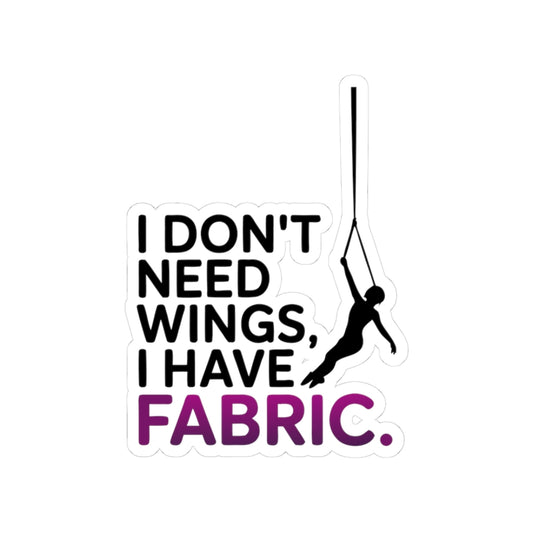 Aerial Silk Sticker – Funny Wings Quote Decal for Aerialists Fabric Performers and Circus Arts Athletes