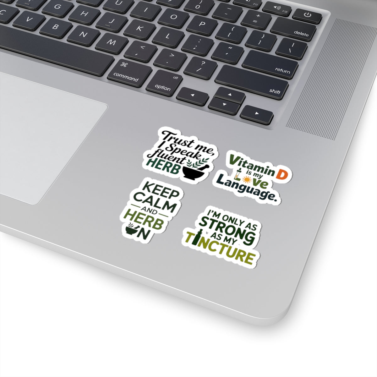 Naturopath Sticker Pack – 4 PCS Funny Fluent Herb Tincture Decals for Naturopaths Holistic Health Lovers