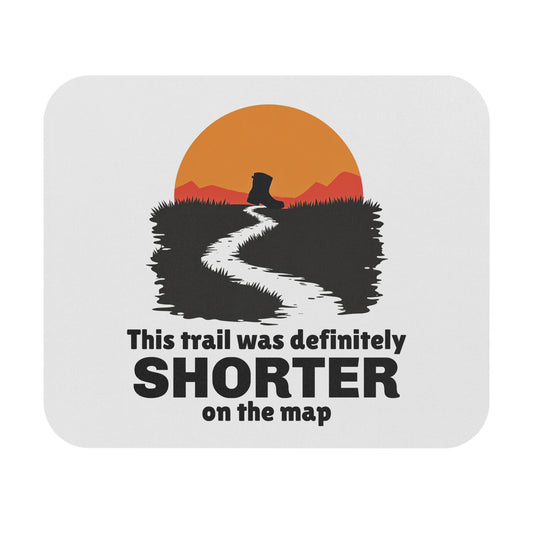 Hiking Trail Outdoor Mouse Pad - Map Navigation Non-Slip Rubber Base for Hikers & Adventurers