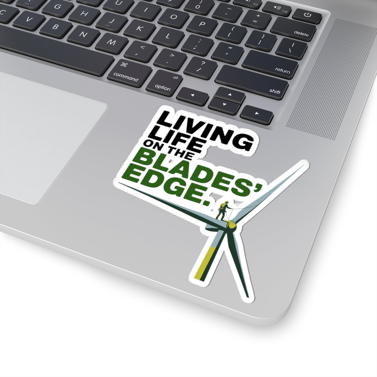 Windmill Technician Sticker - Blades Edge Life Vinyl Decal for Maintenance, Repair