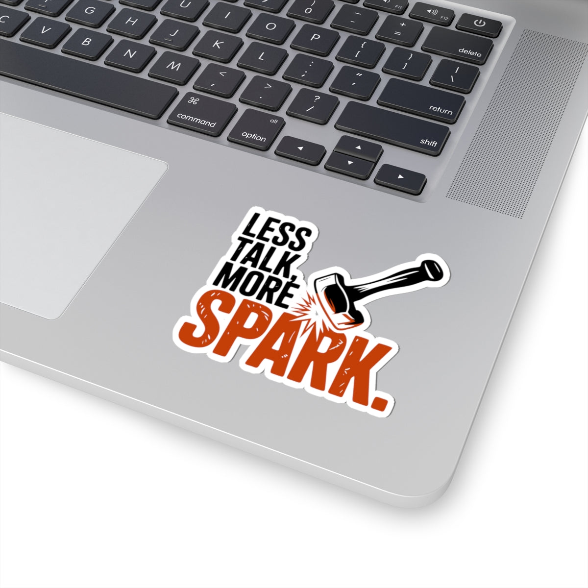 Blacksmith Spark Sticker – Funny Sledgehammer Strike Humor Decal for Metalworkers Bladesmiths