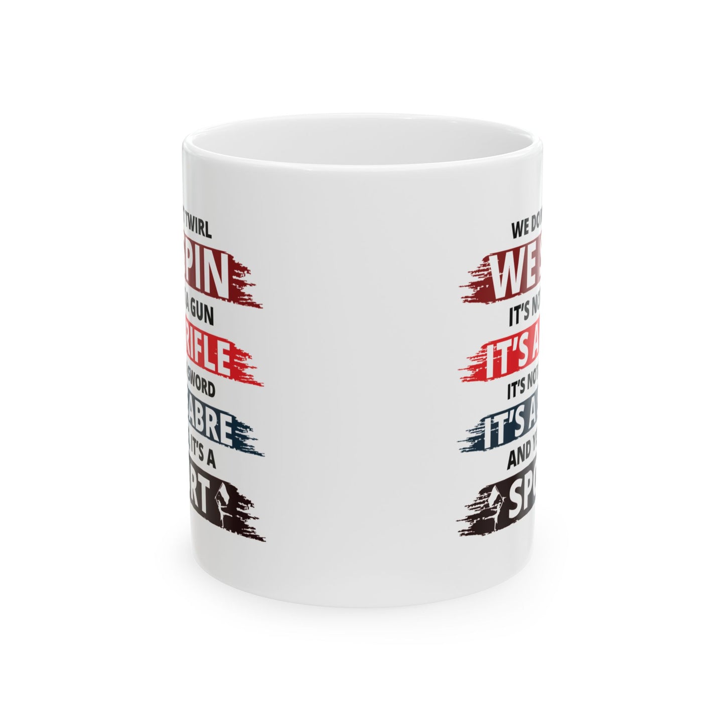 Color Guard Mug - Spin Rifle Sabre Design for Performers & Fans