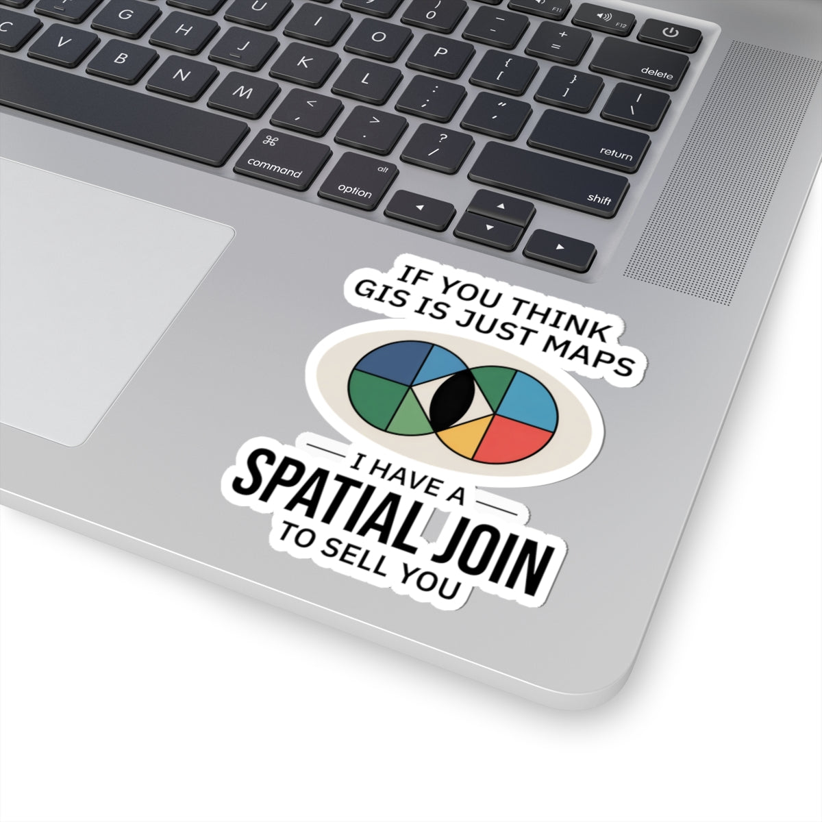 "GIS Humor Sticker - Spatial Join Vinyl Decal for Data Analysts & Mappers"