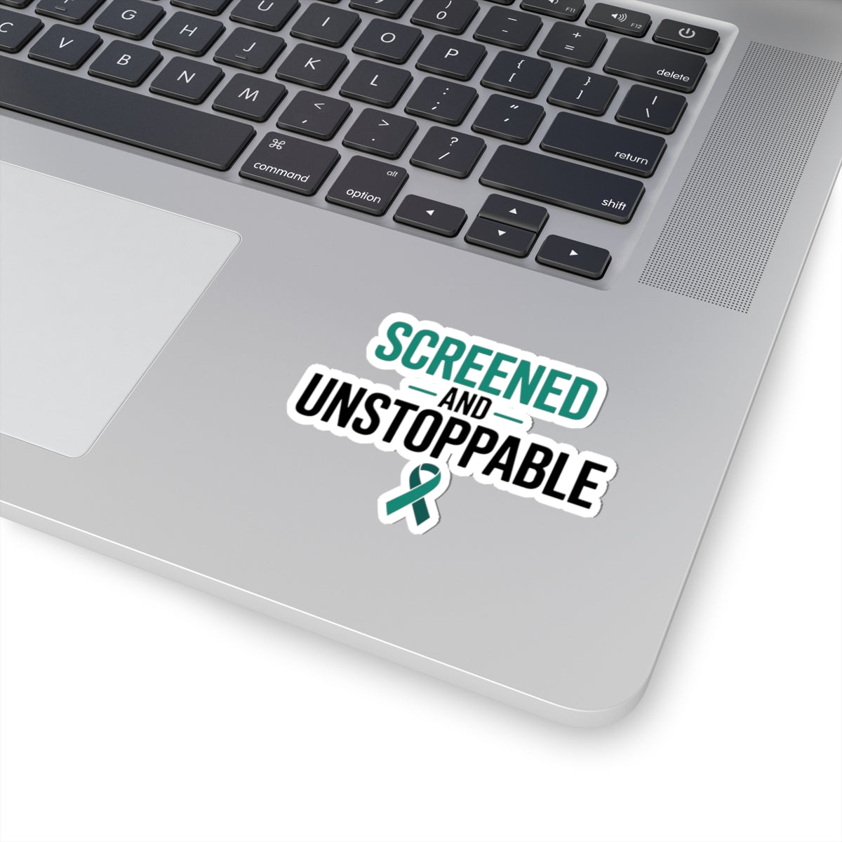 Cervical Health Pride Sticker - Screened and Unstoppable Vinyl Decal