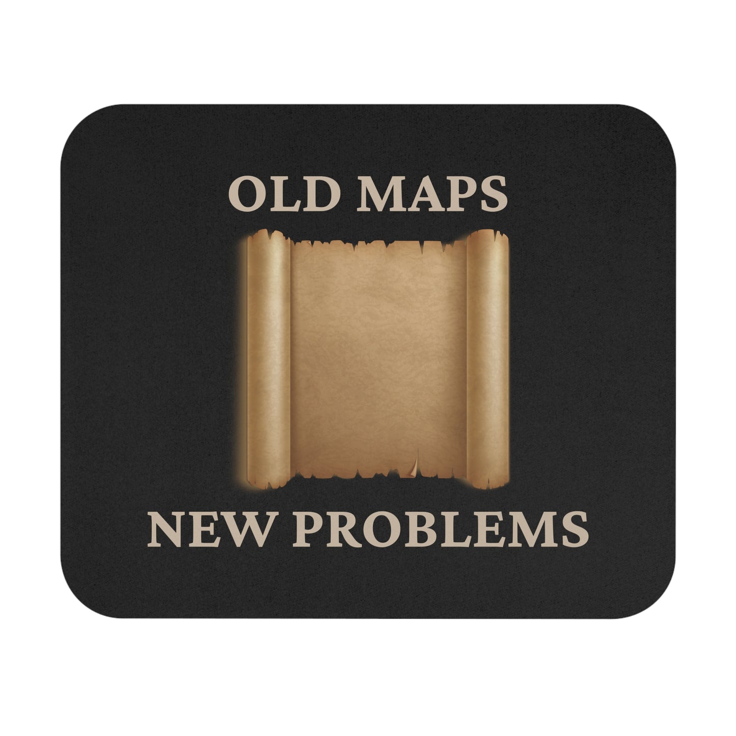 Old Maps Funny Mouse Pad - Vintage Cartography Non-Slip Rubber Base for Geographers