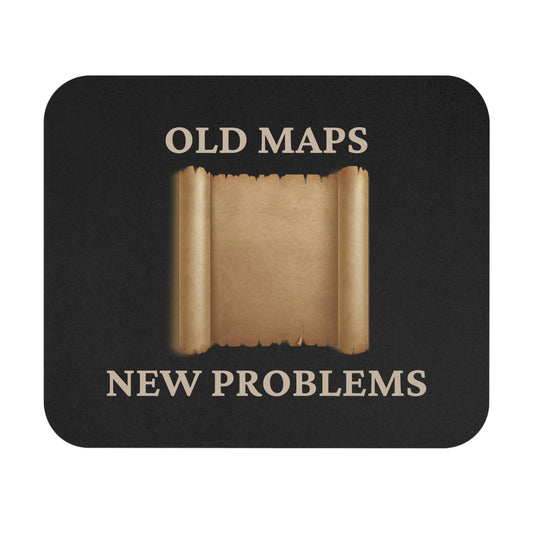 Old Maps Funny Mouse Pad - Vintage Cartography Non-Slip Rubber Base for Geographers