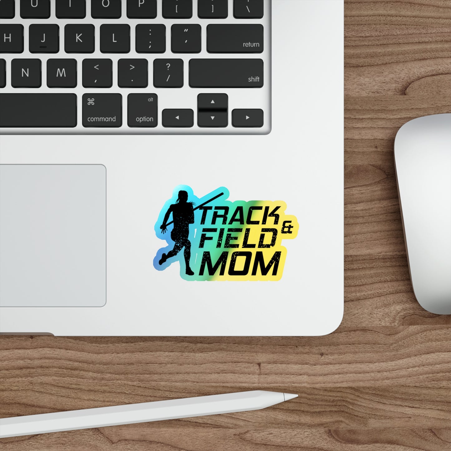 Pole Vault Mom Sticker Holographic Vinyl - Proud Track & Field Mama Motivational Sports Decal