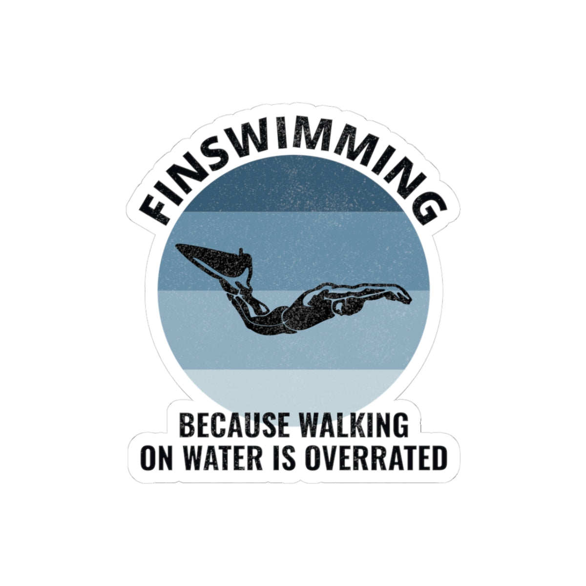 Finswimming Pride Sticker - Aquatic Speed Vinyl Decal for Swimmers & Water Sport Athletes
