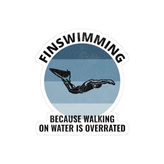 Finswimming Pride Sticker - Aquatic Speed Vinyl Decal for Swimmers & Water Sport Athletes