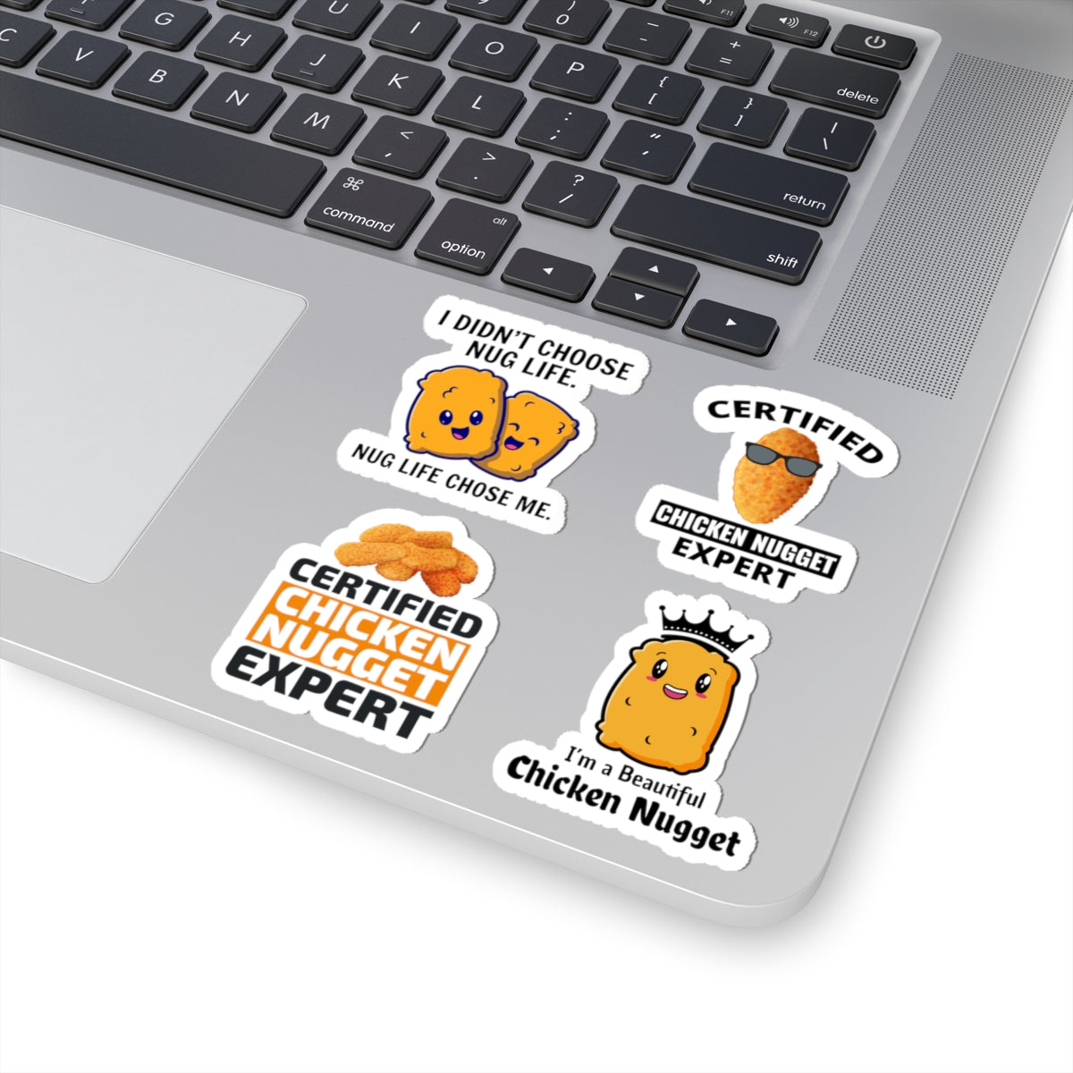 Chicken Nugget Sticker Pack – 4 PCS Cute Funny Food Decals for Nugget Fans Kids Teens