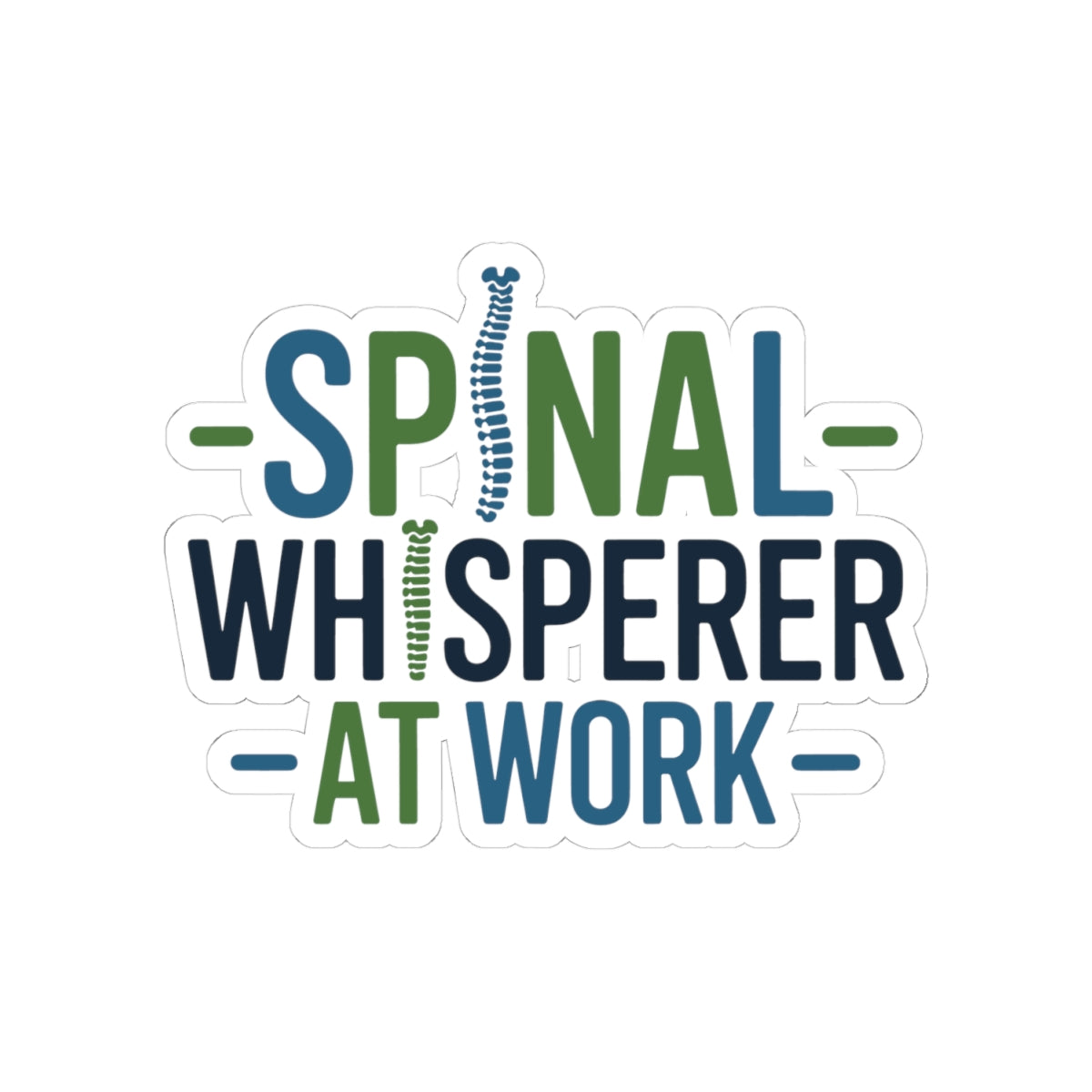 Spinal Whisperer Sticker - Funny Chiropractor Vinyl Decal for Chiropractic Students, Back Pain Relief, and Spine Health