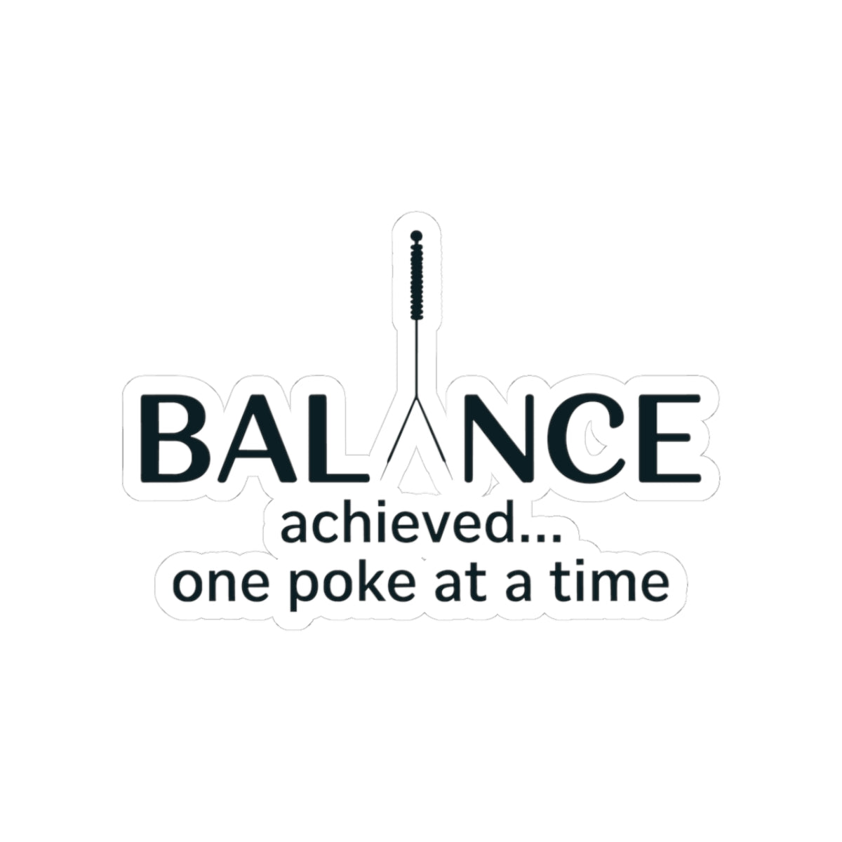 Balance Acupuncture Sticker - Gradual Healing Vinyl Decal for Acupuncturists, TCM Practitioners