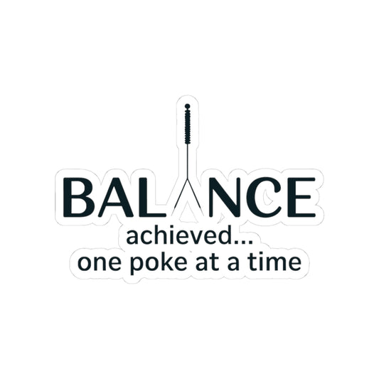 Balance Acupuncture Sticker - Gradual Healing Vinyl Decal for Acupuncturists, TCM Practitioners