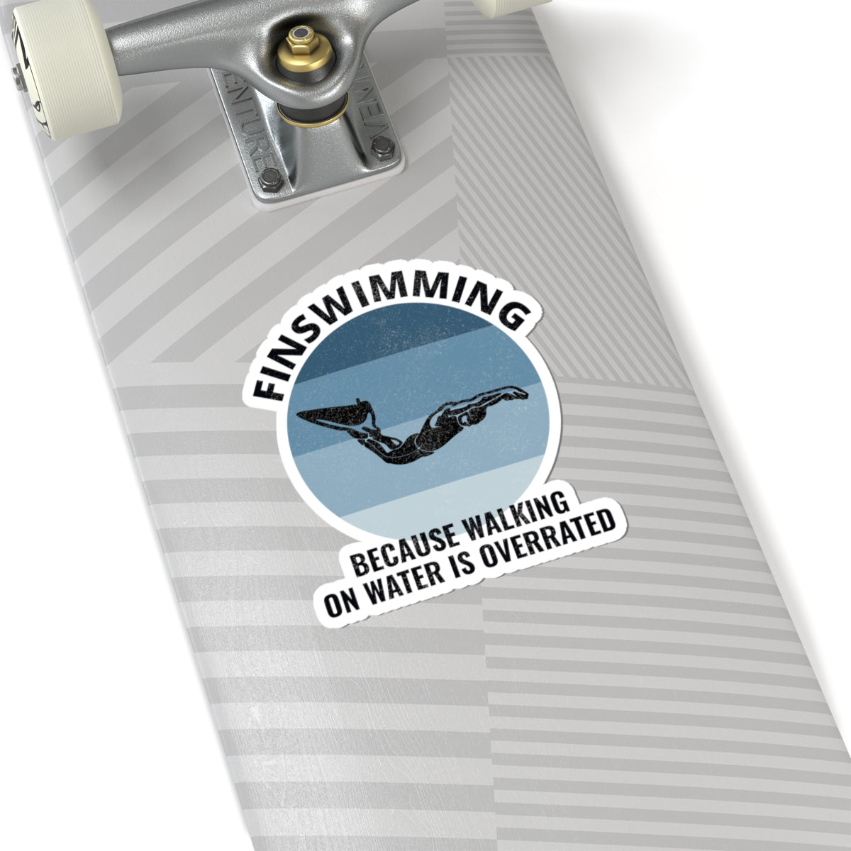 Finswimming Pride Sticker - Aquatic Speed Vinyl Decal for Swimmers & Water Sport Athletes