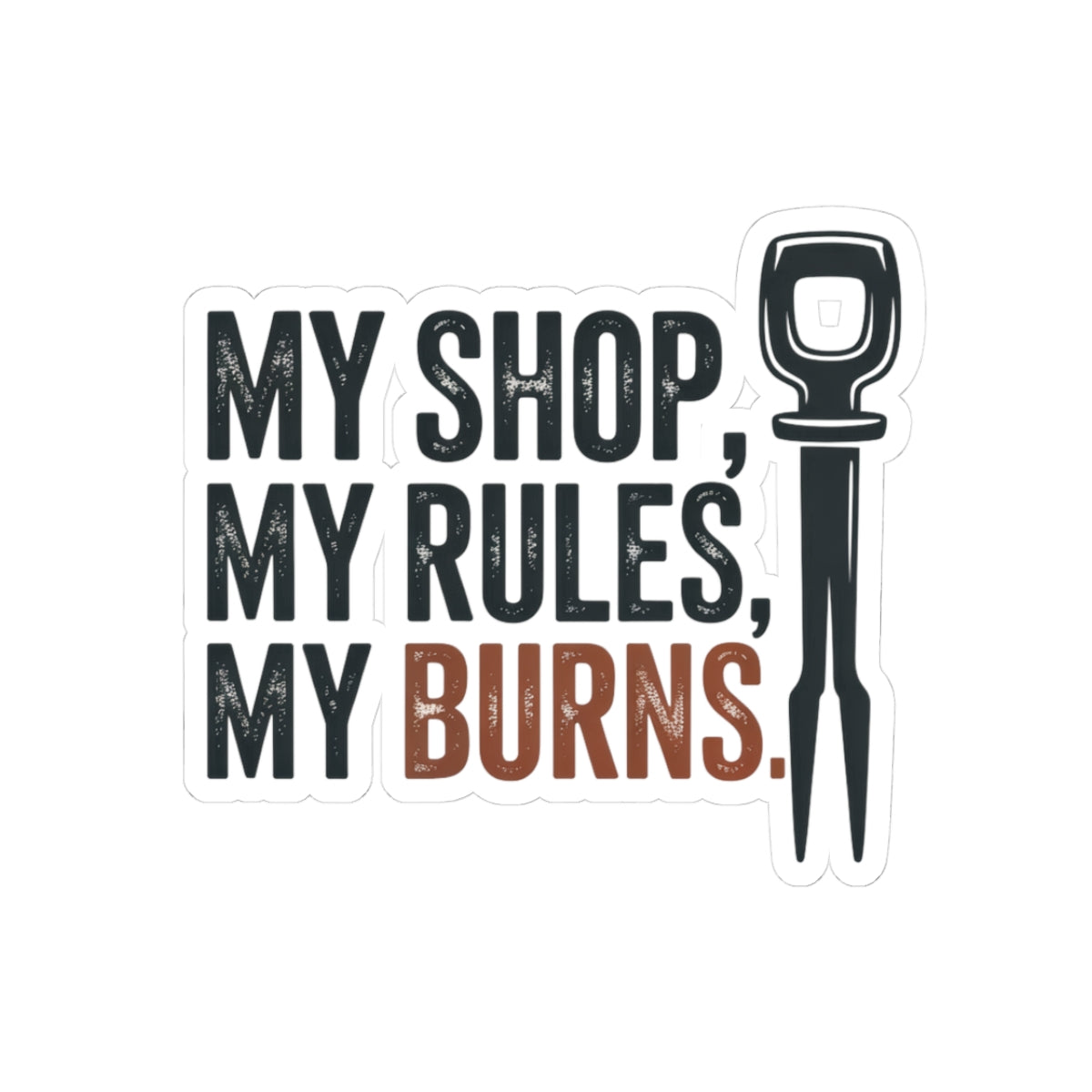 Blacksmith Forge Sticker – Funny Shop Rules Decal for Metalworkers Bladesmiths