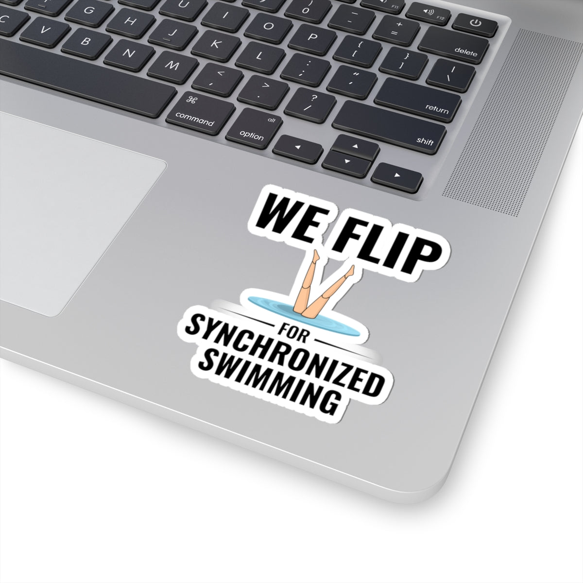 Playful Synchronized Swimming Sticker - Flip For Synchro Vinyl Decal for Athletes