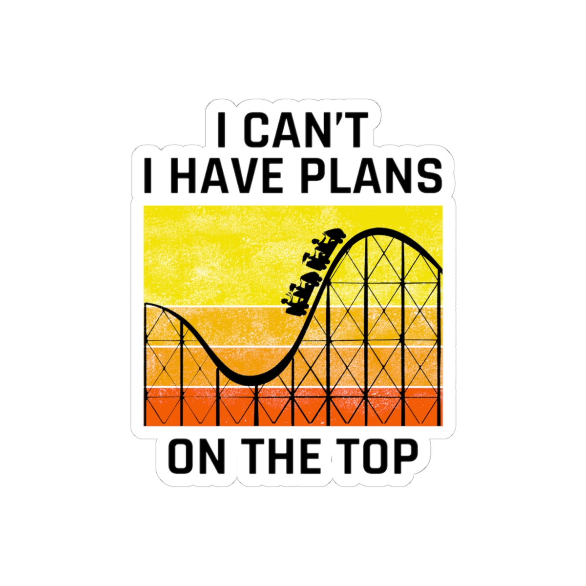 Roller Coaster Thrill Sticker - Amusement Park Vinyl Decal for Ride Enthusiasts & Adventure Seekers