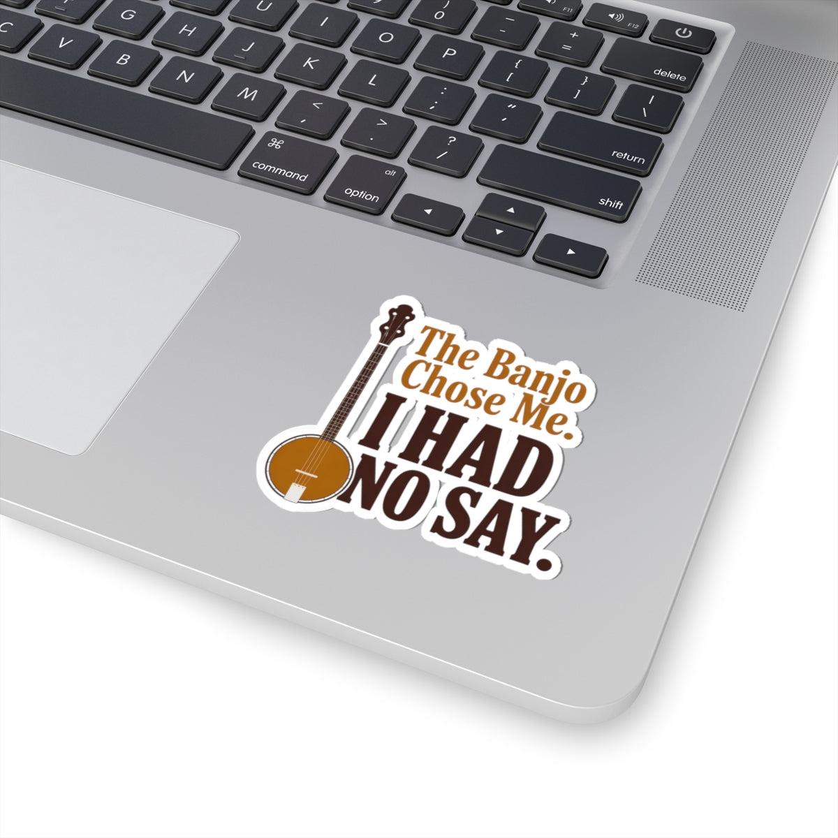 Banjo Sticker – Funny Calling Humor Two-Tone Decal for Bluegrass Musicians Five-String Instrument Lovers