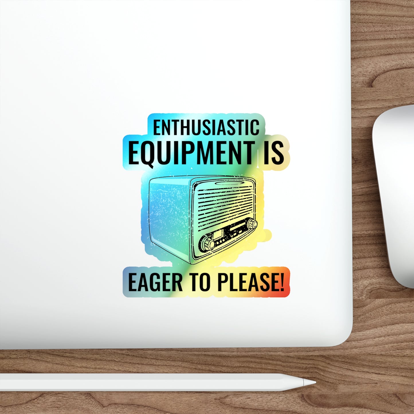 Amateur Ham Radio Operator Stickers Holographic Vinyl Decal - Radio Gear & Shack Enthusiast