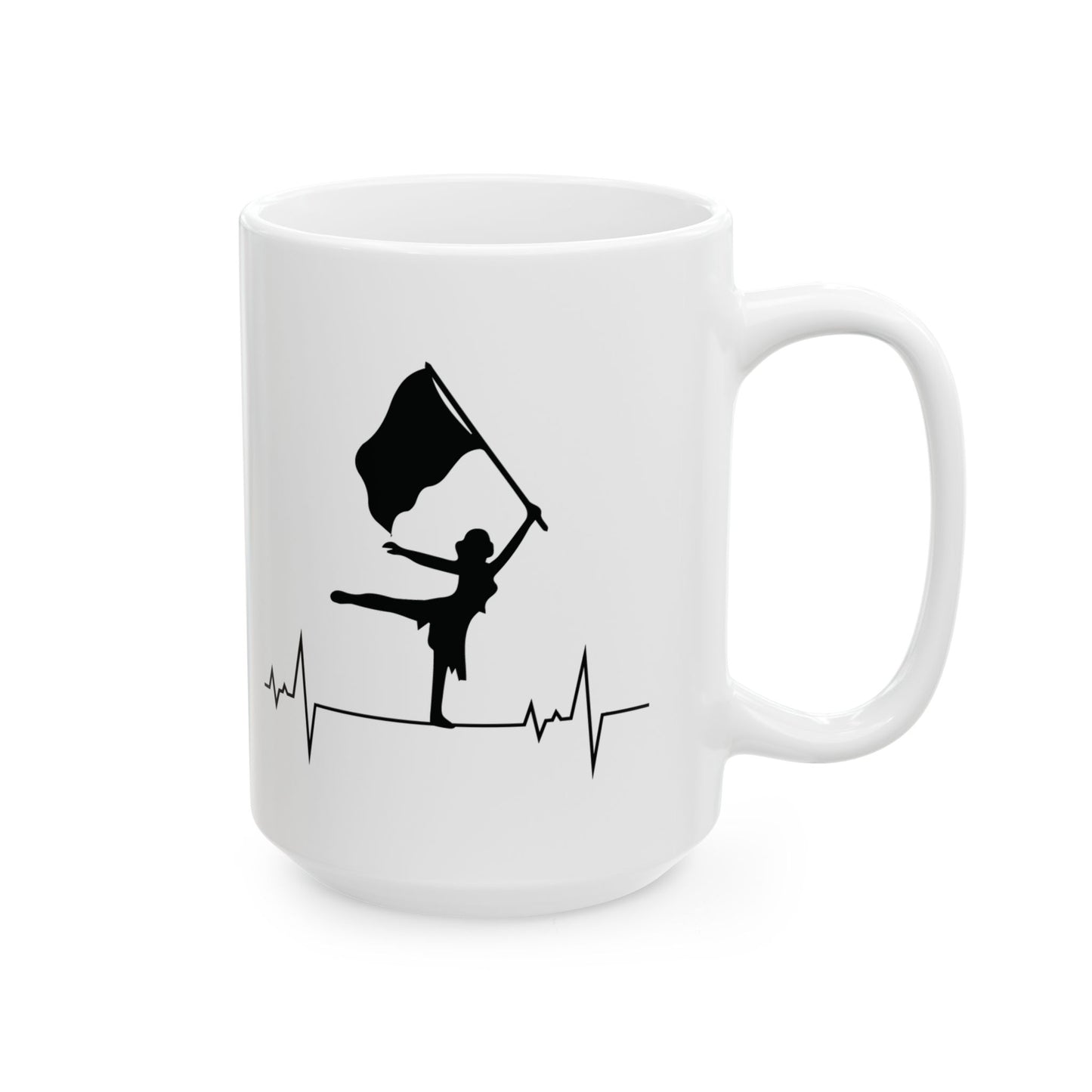 Color Guard Mug - Patriotic Spin Design for Performers & Fans