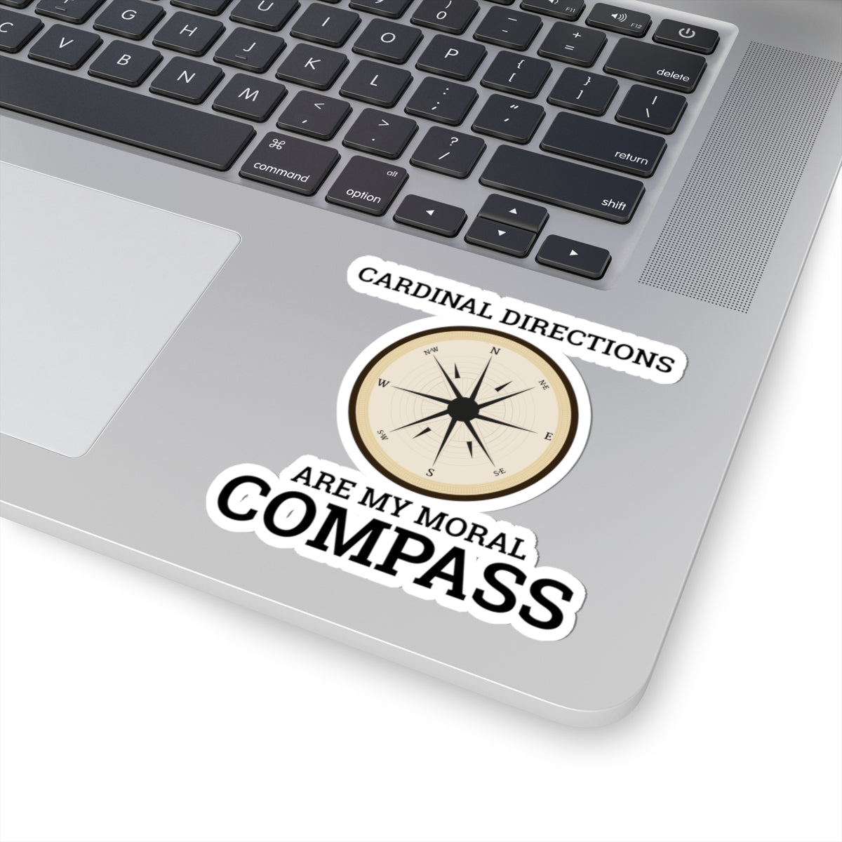 Principled Cartography Sticker - Moral Compass Vinyl Decal for Licensed Surveyors & GIS Ethicists